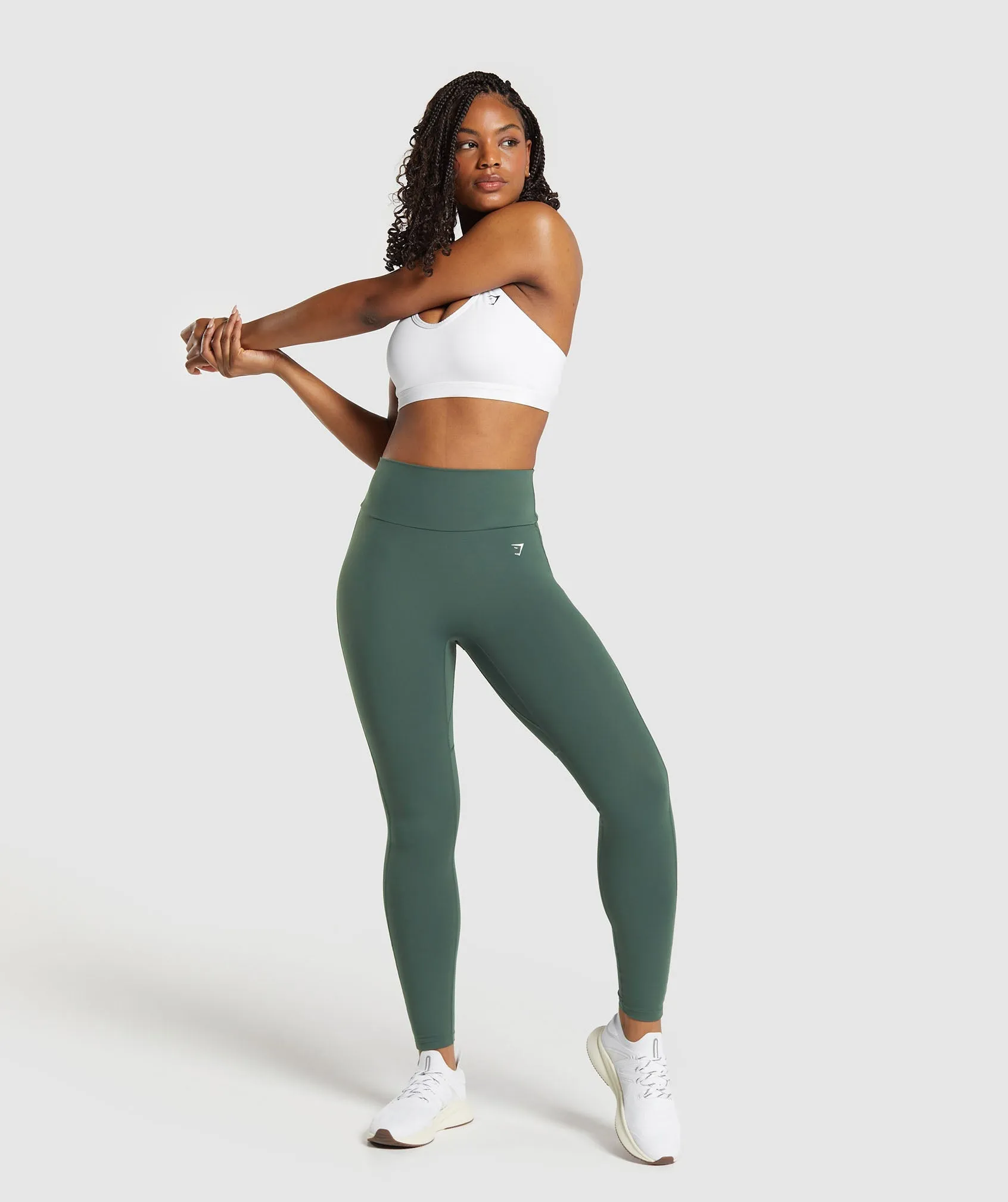 Gymshark Mesh Placement Leggings - Slate Teal sold by Gymshark product image thumbnail 4