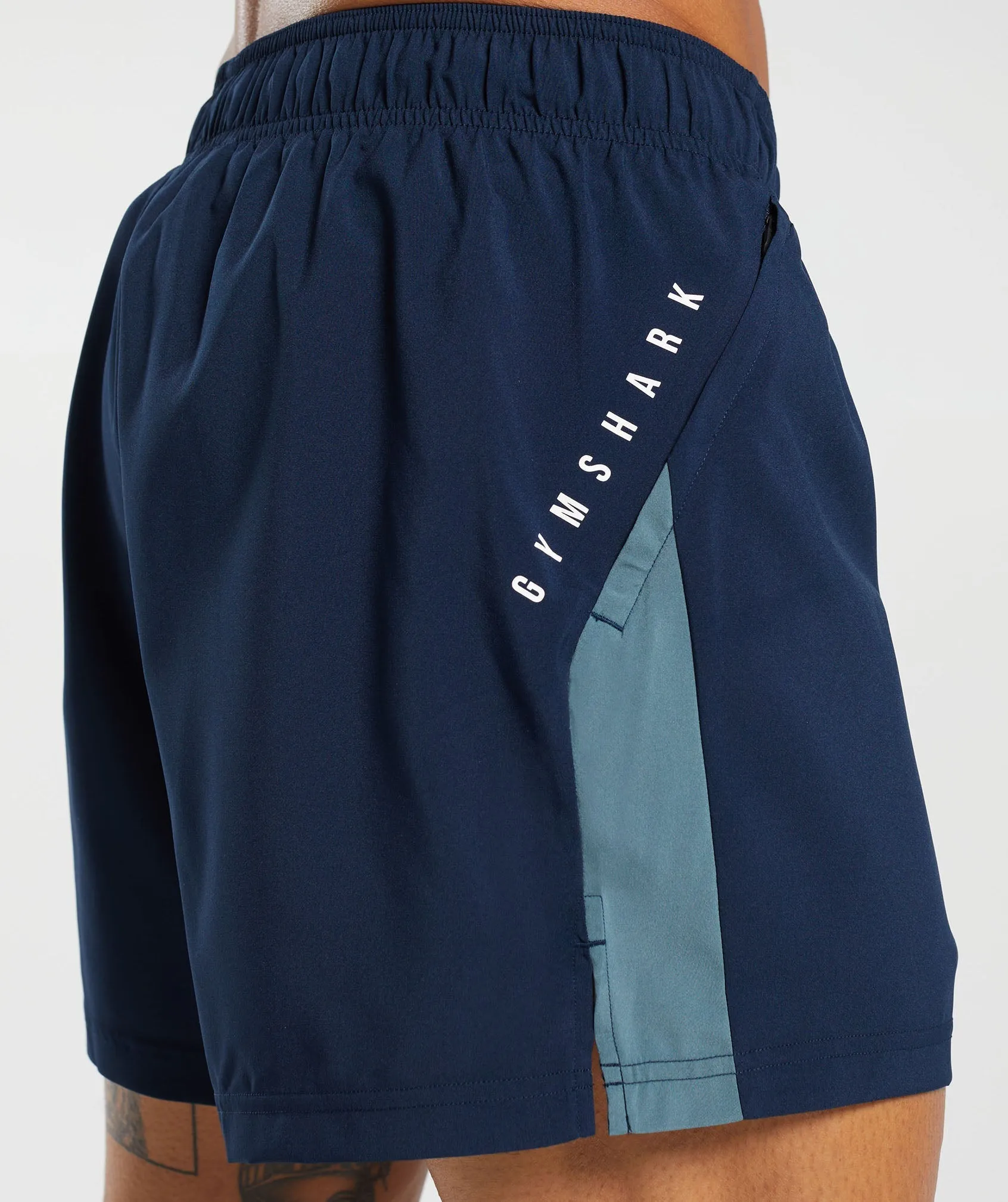 Gymshark Sport 5" Shorts - Navy/Denim Teal sold by Gymshark product image thumbnail 5