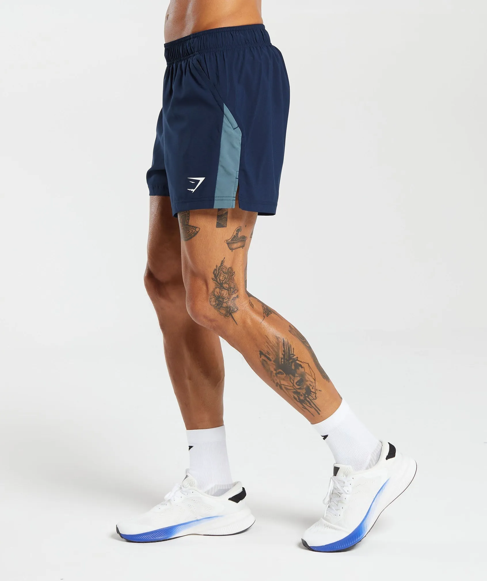 Gymshark Sport 5" Shorts - Navy/Denim Teal sold by Gymshark product image thumbnail 3