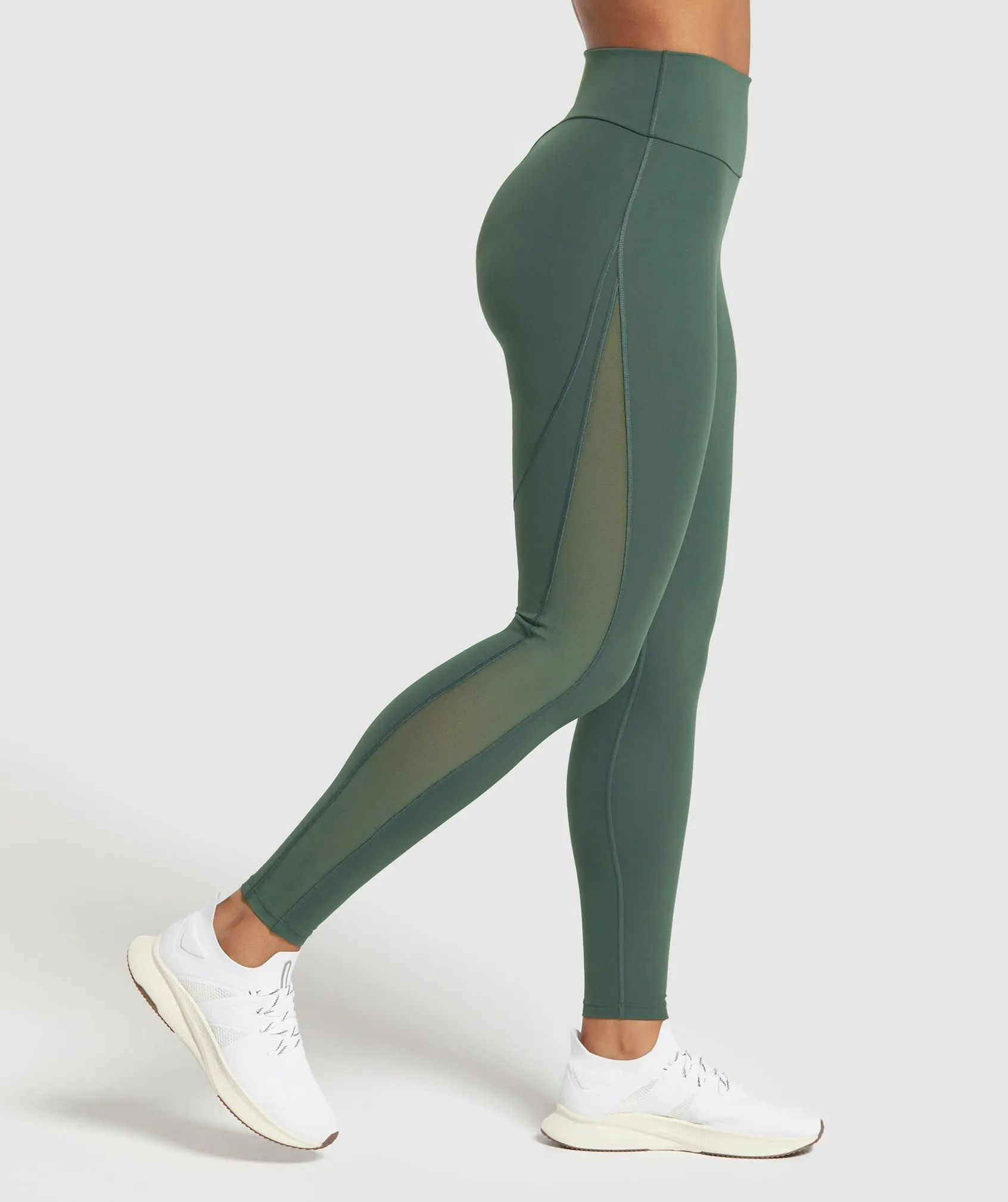 Gymshark Mesh Placement Leggings - Slate Teal sold by Gymshark