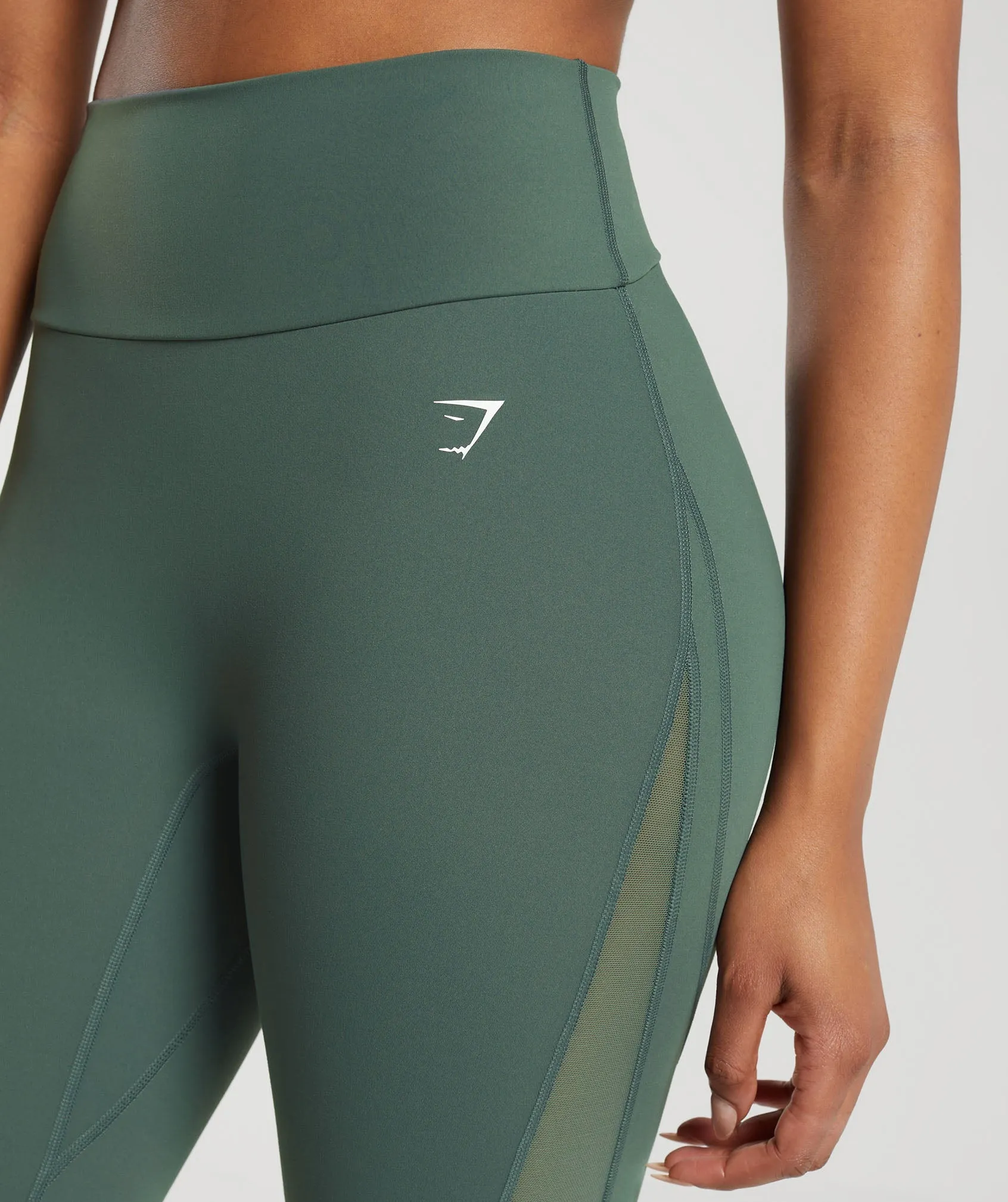 Gymshark Mesh Placement Leggings - Slate Teal sold by Gymshark product image thumbnail 5