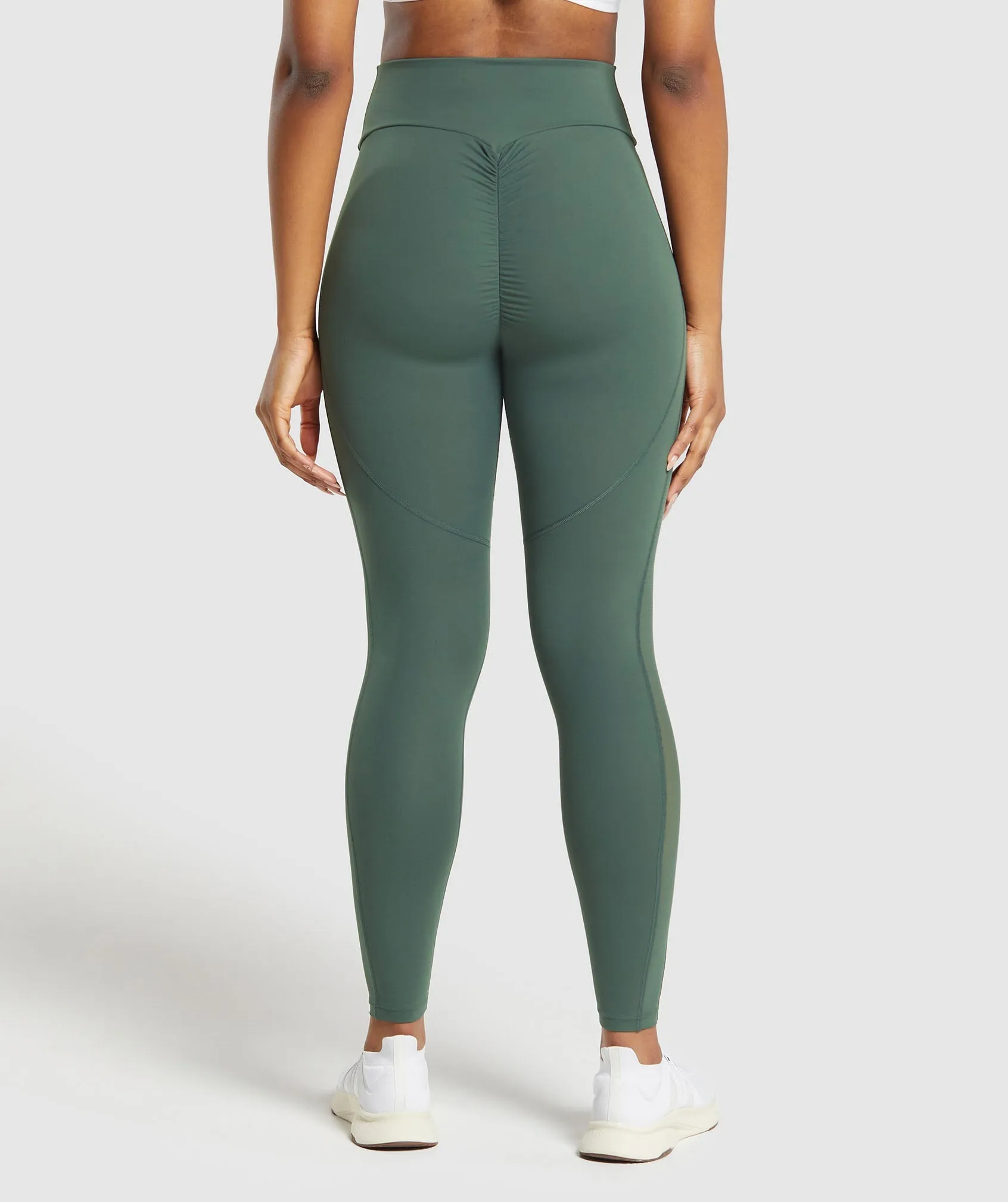 Gymshark Mesh Placement Leggings - Slate Teal sold by Gymshark product image thumbnail 3