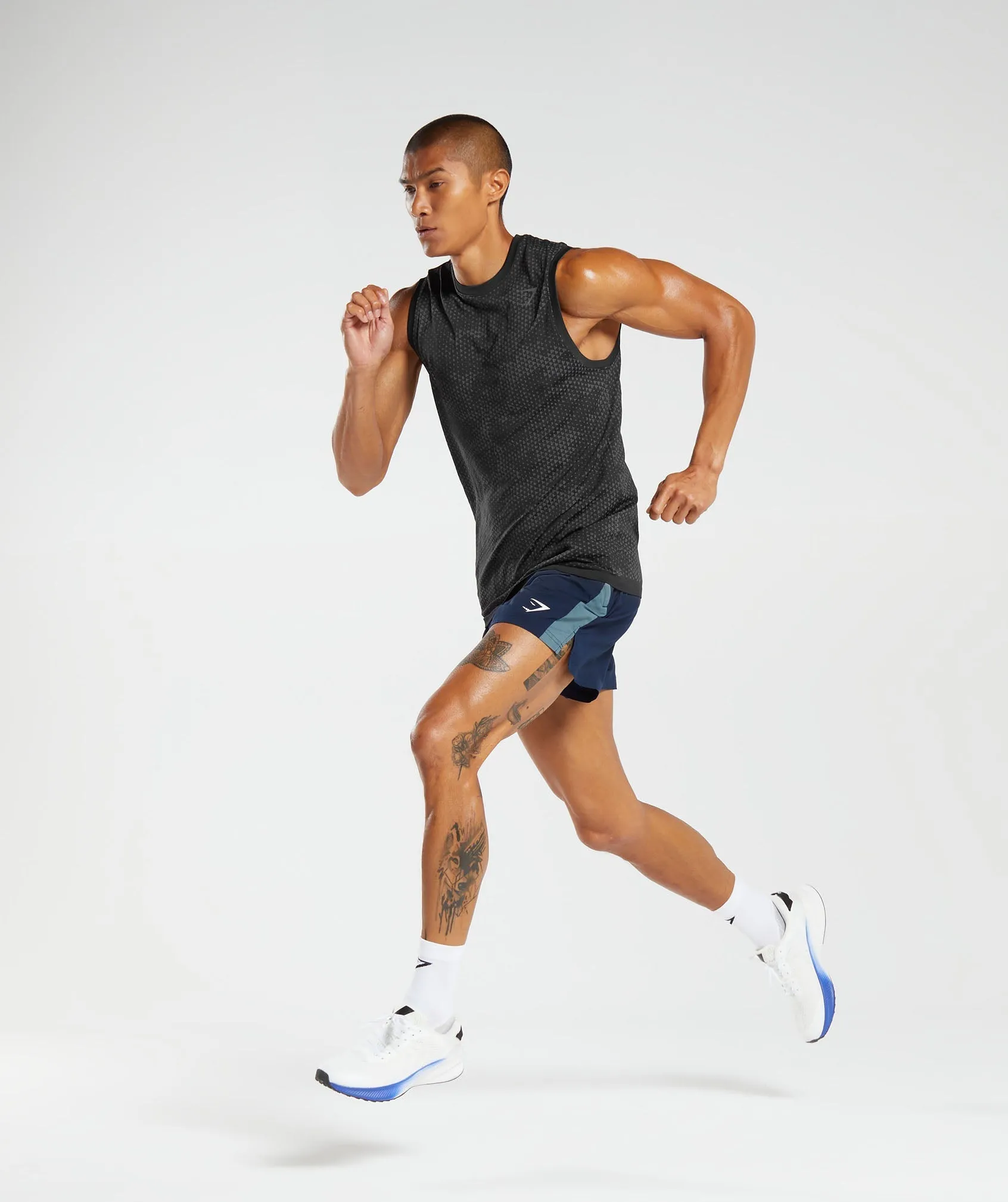 Gymshark Sport 5" Shorts - Navy/Denim Teal sold by Gymshark product image thumbnail 4