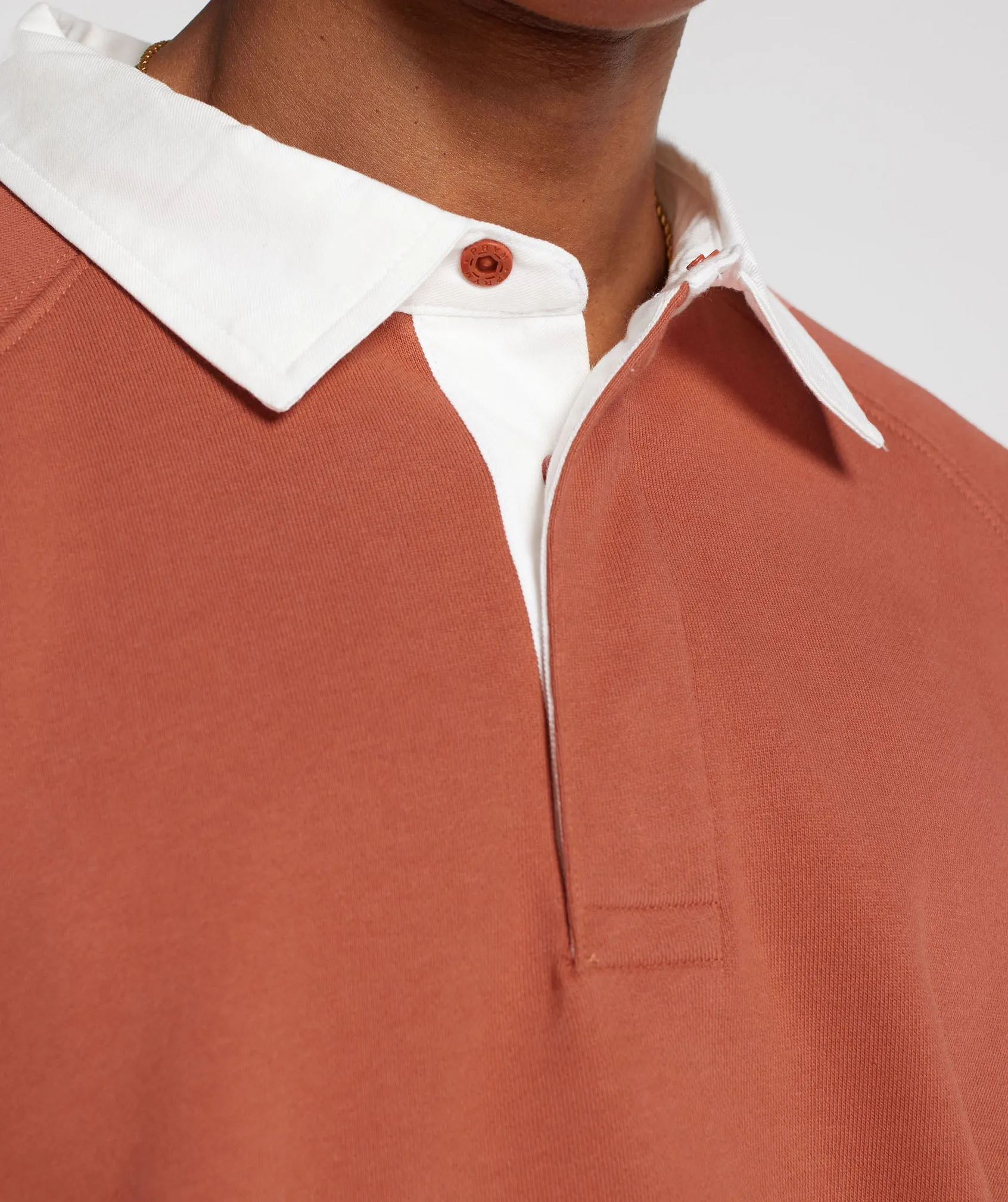 Gymshark Rest Day Essentials Sweat Polo - Persimmon Red sold by Gymshark product image thumbnail 5