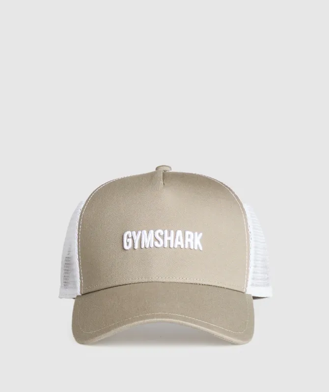 Gymshark Wordmark Trucker Cap - Chalk Green sold by Gymshark