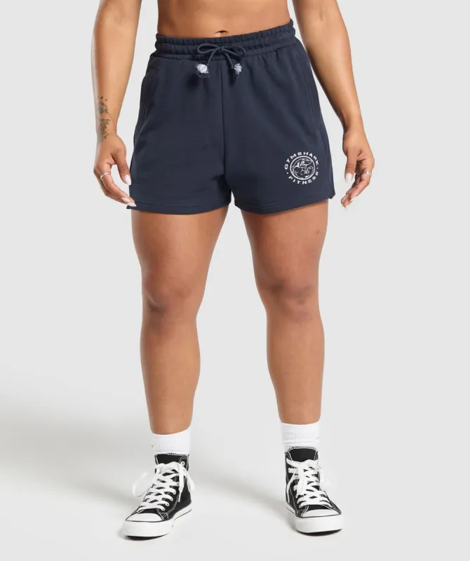 Gymshark Legacy Cotton Shorts - Heavy Blue made by Gymshark