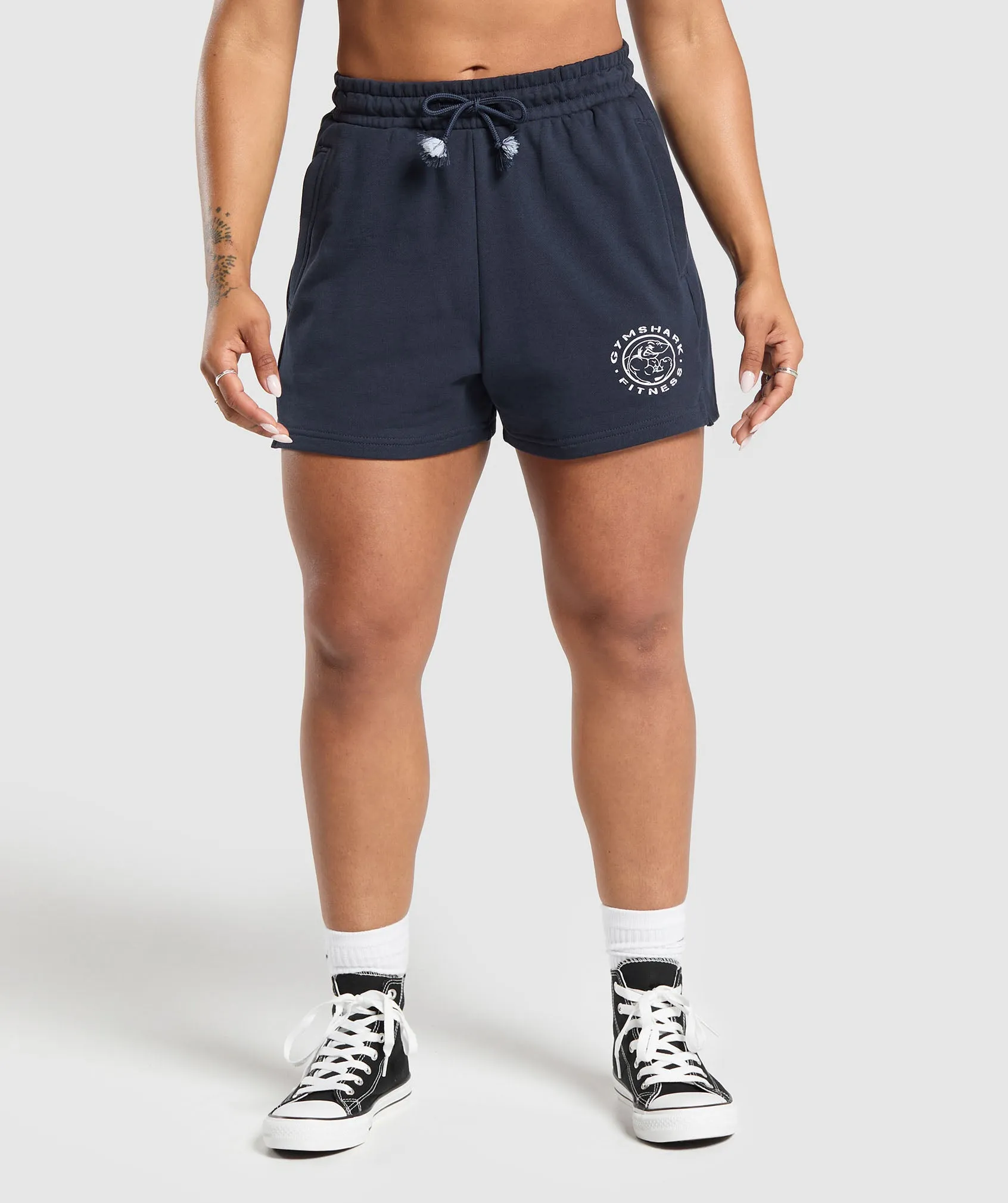 Gymshark Legacy Cotton Shorts - Heavy Blue sold by Gymshark