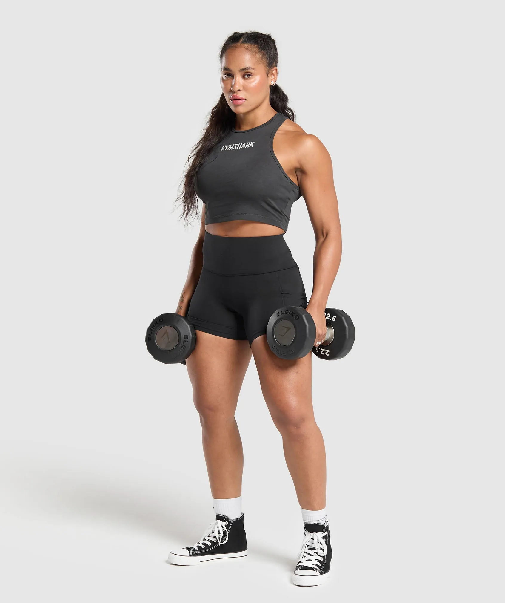 Gymshark Training Department Graphic Cropped Tank - Asphalt Grey sold by Gymshark product image thumbnail 4