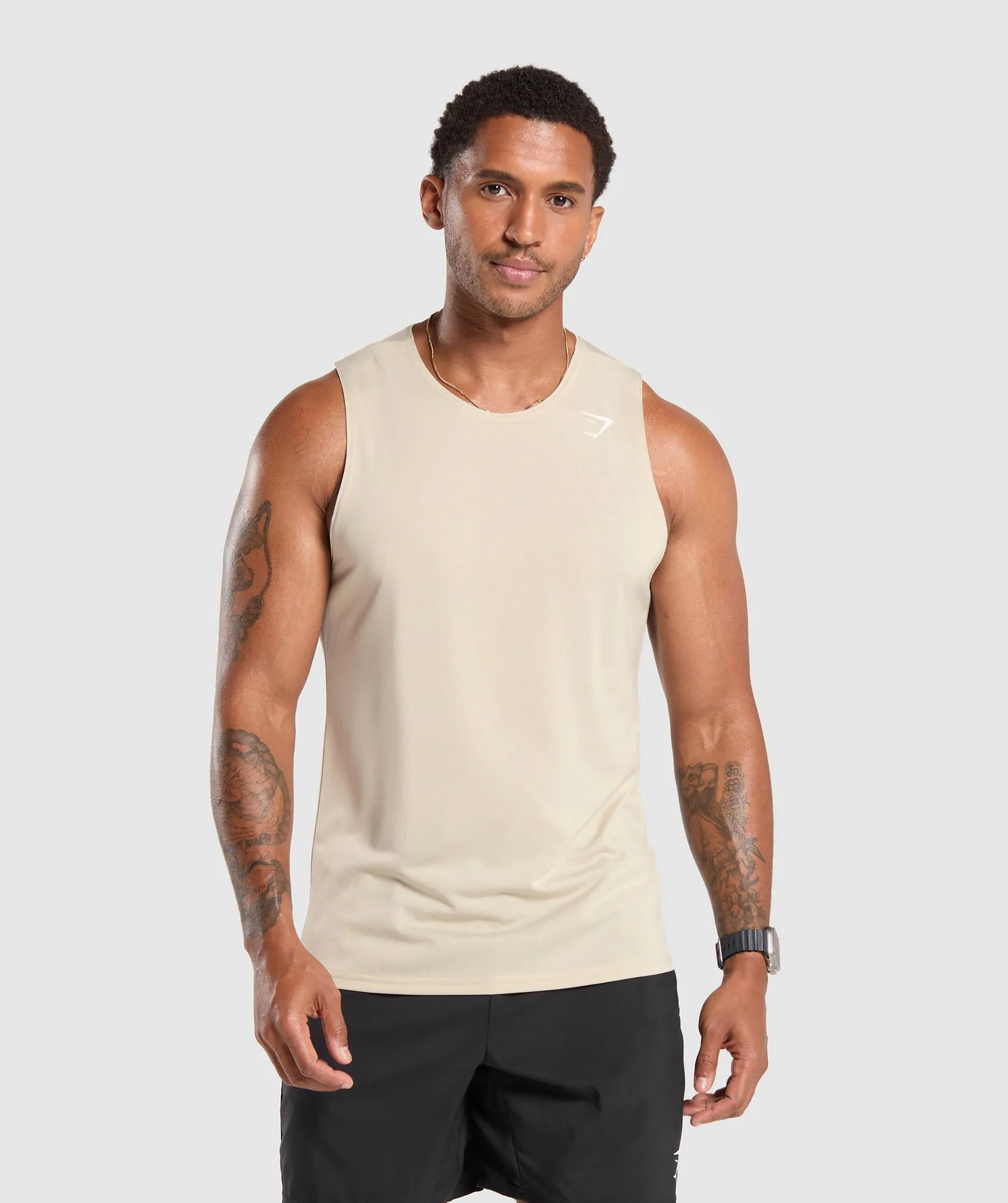 Gymshark Arrival Tank - Pebble Grey sold by Gymshark