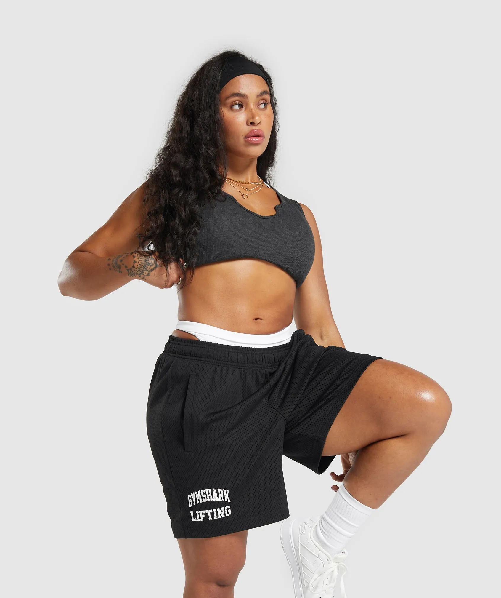 Gymshark Lifting Club Mesh 5" Shorts - Black sold by Gymshark product image thumbnail 5