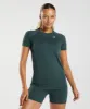 Gymshark Vital Seamless 2.0 Light T-Shirt - Woodland Green Marl sold by Gymshark