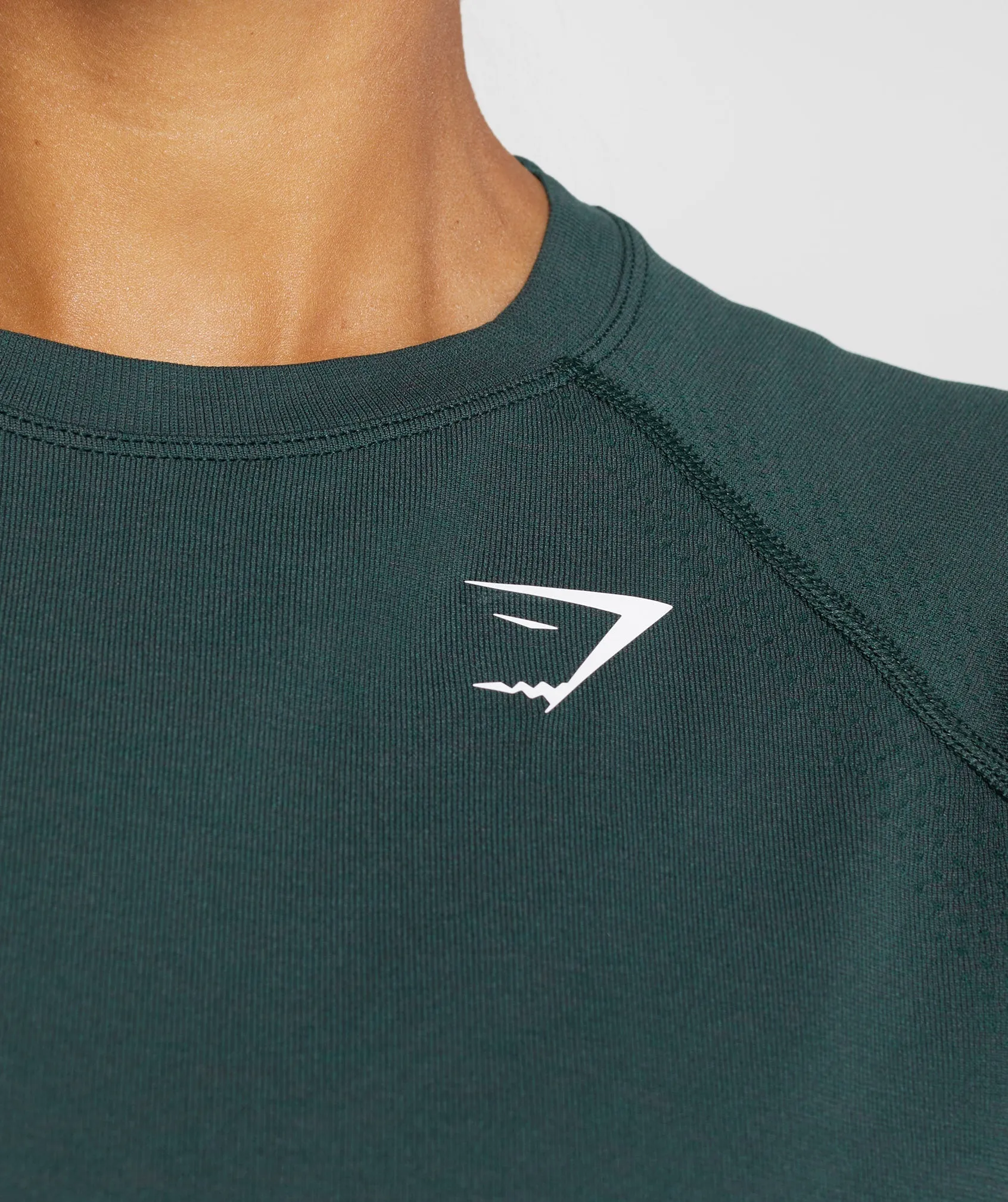 Gymshark Vital Seamless 2.0 Light T-Shirt - Woodland Green Marl sold by Gymshark product image thumbnail 5
