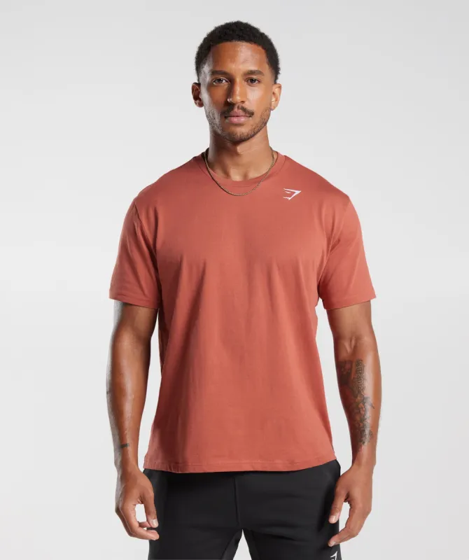Gymshark Crest T-Shirt - Persimmon Red sold by Gymshark
