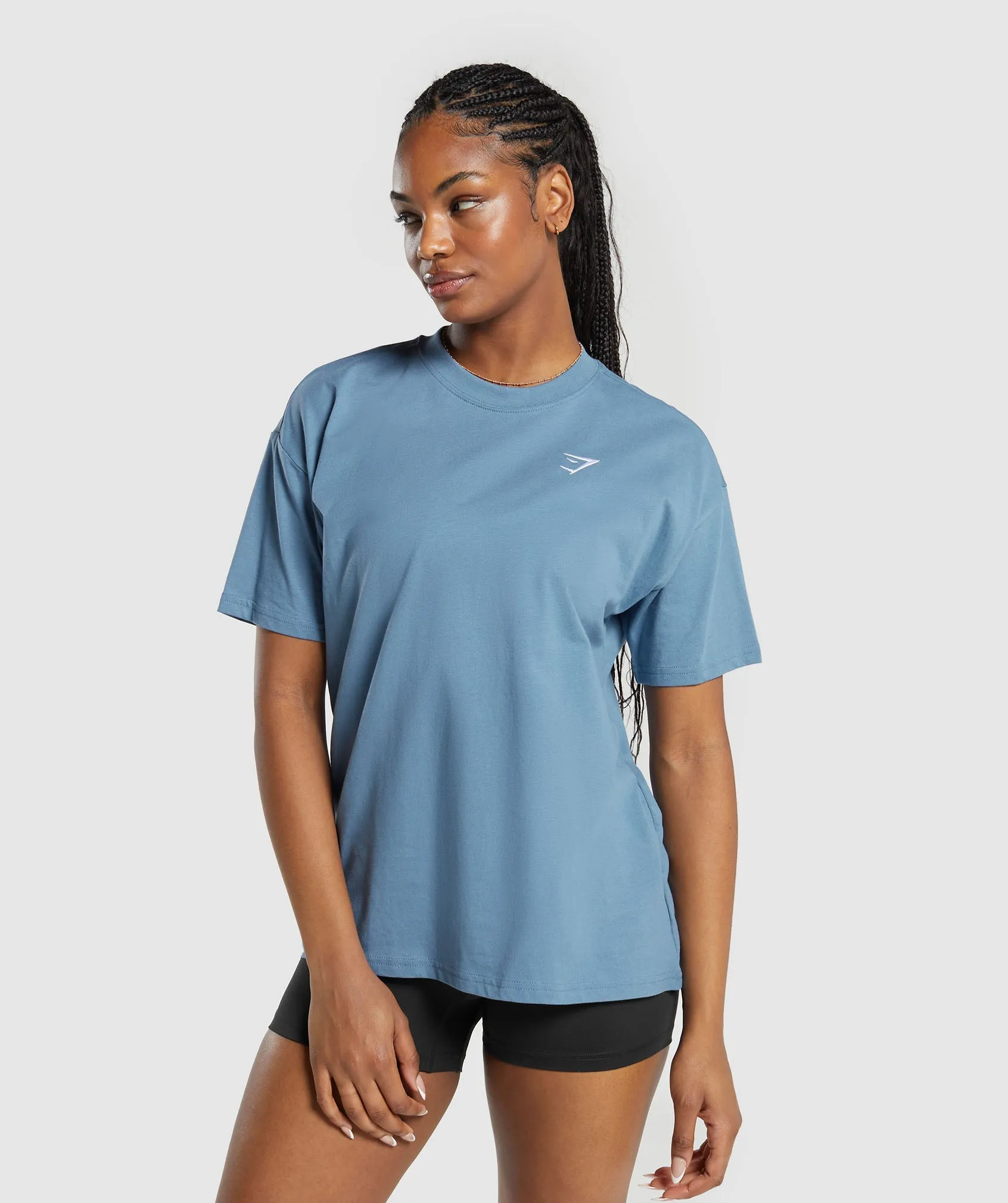 Gymshark Training Oversized T-Shirt - Faded Blue sold by Gymshark