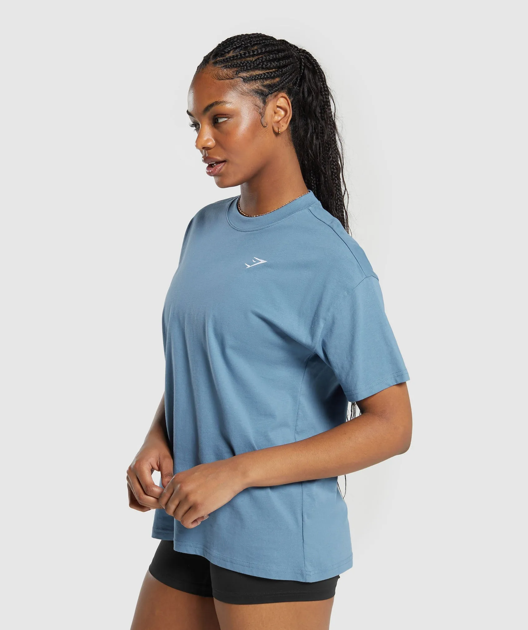 Gymshark Training Oversized T-Shirt - Faded Blue sold by Gymshark product image thumbnail 3