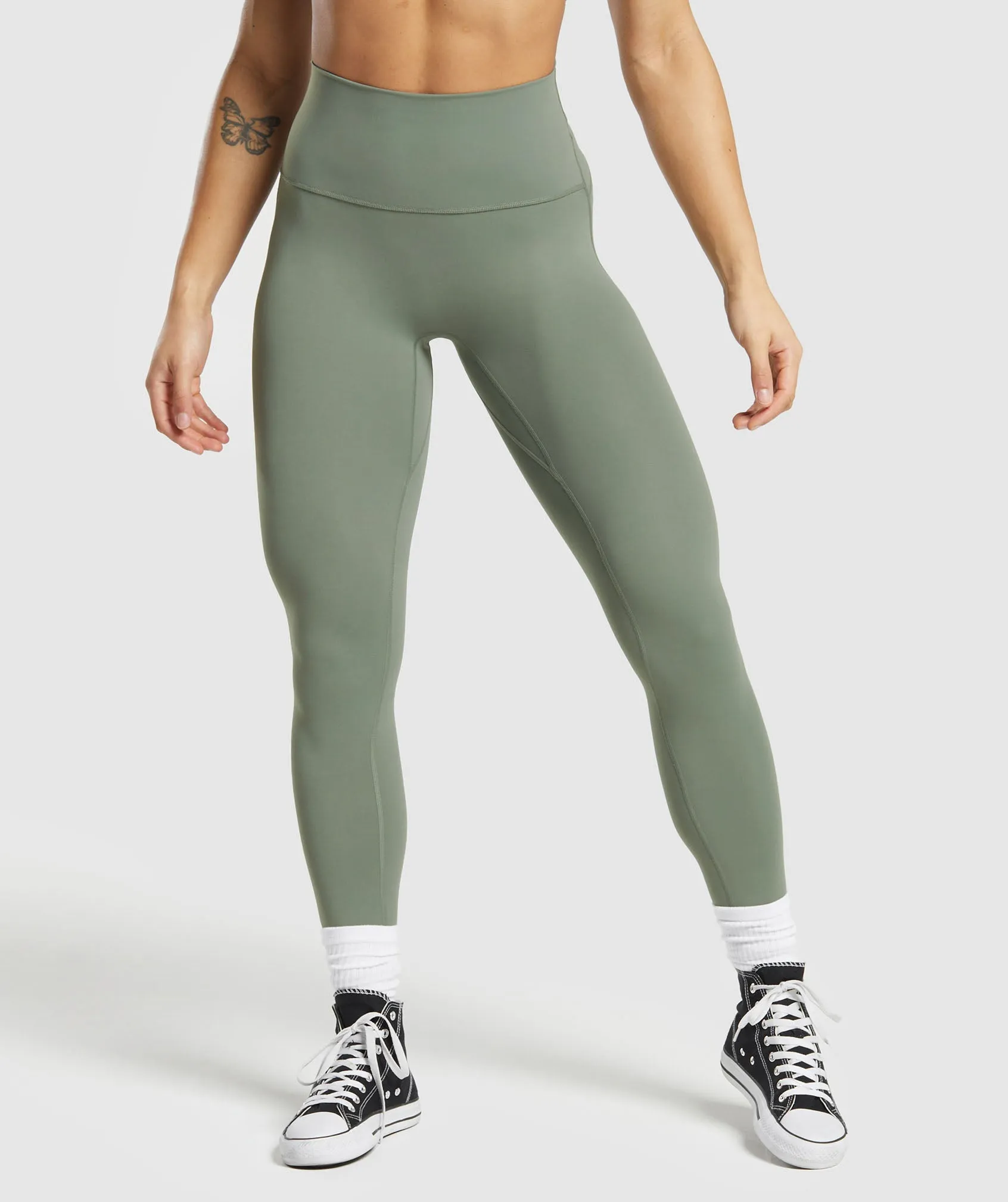 Gymshark Legacy Regular Leggings - Unit Green sold by Gymshark