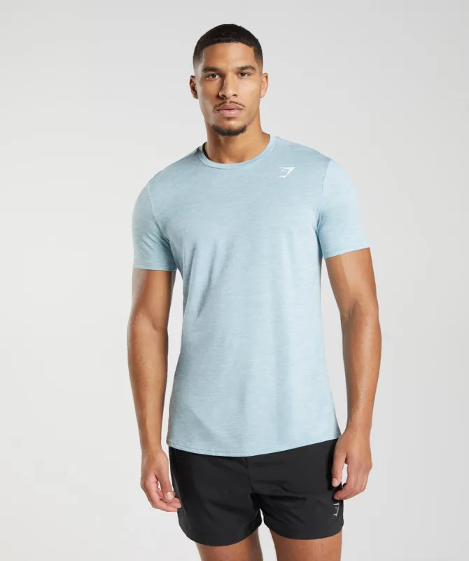 Gymshark Arrival T-Shirt - Iceberg Blue/Icy Blue Marl sold by Gymshark