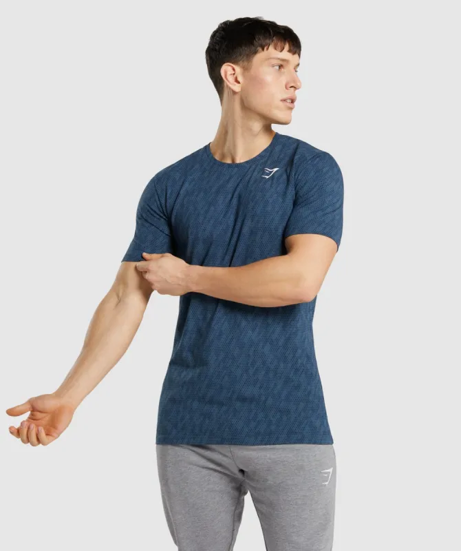 Gymshark Critical Regular Fit T-Shirt - Teal Print sold by Gymshark