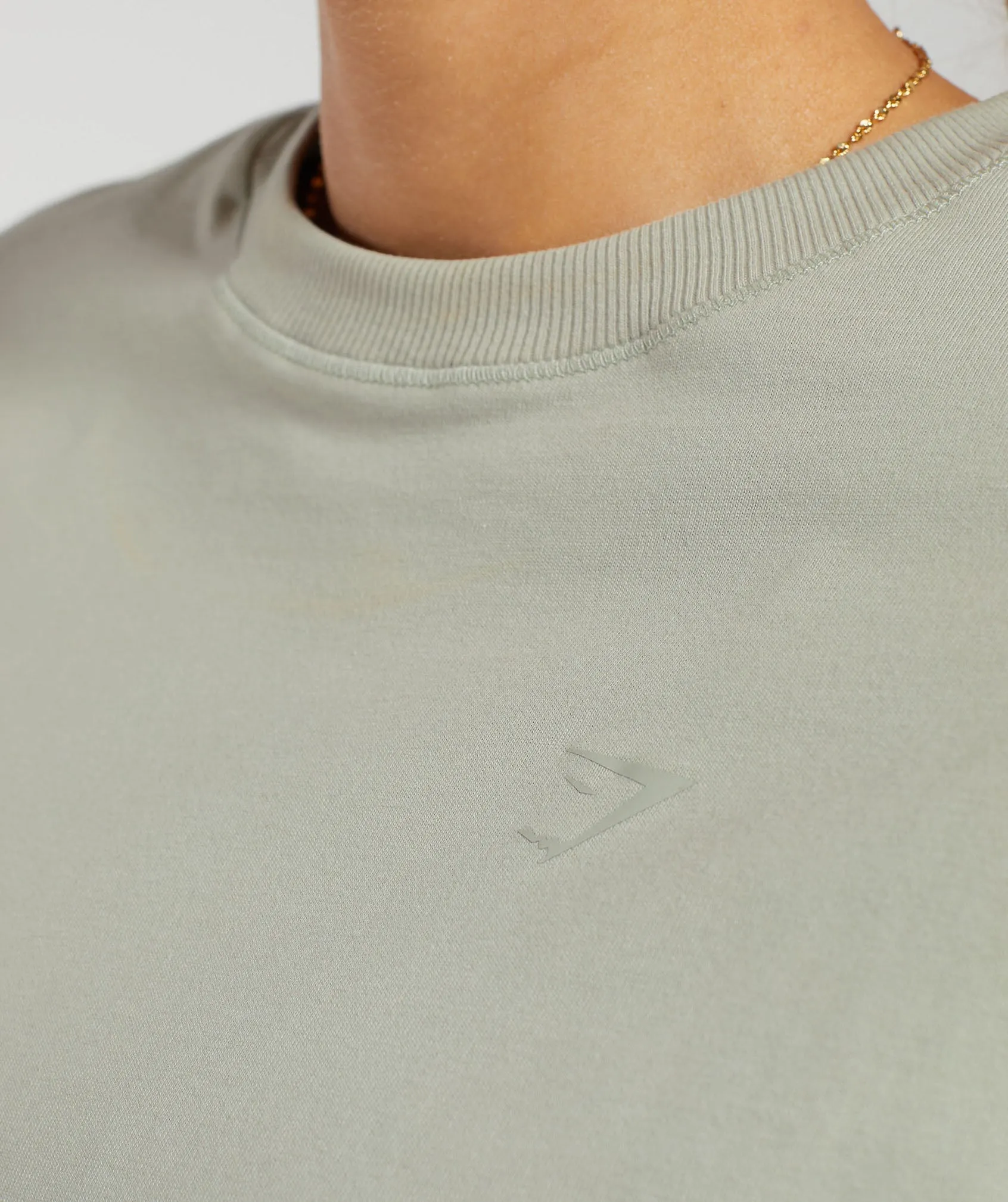 Gymshark Cotton Oversized Long Sleeve Top - Stone Grey sold by Gymshark product image thumbnail 5