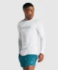 Gymshark Arrival Long Sleeve Graphic T-Shirt - White sold by Gymshark