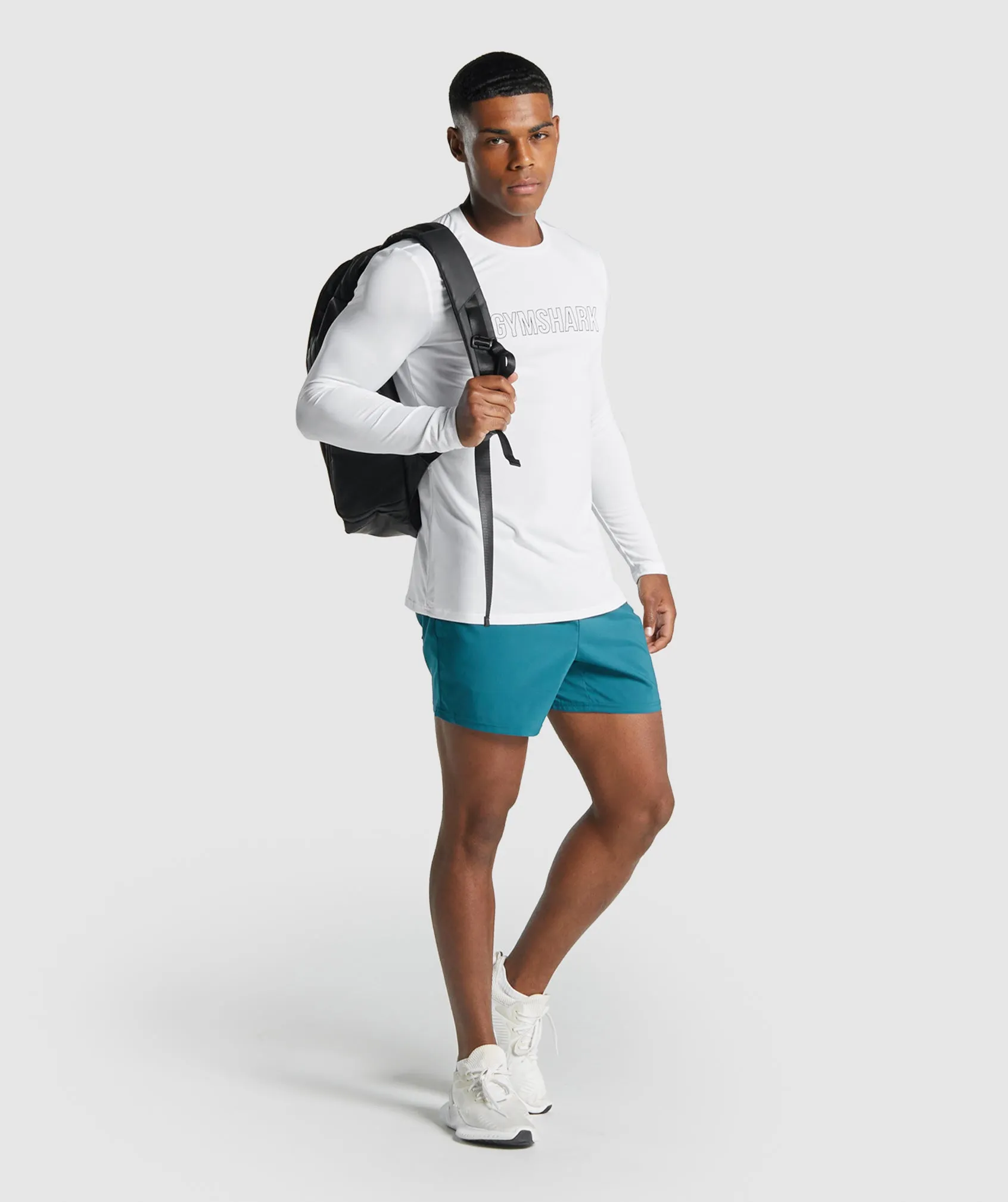 Gymshark Arrival Long Sleeve Graphic T-Shirt - White sold by Gymshark product image thumbnail 4