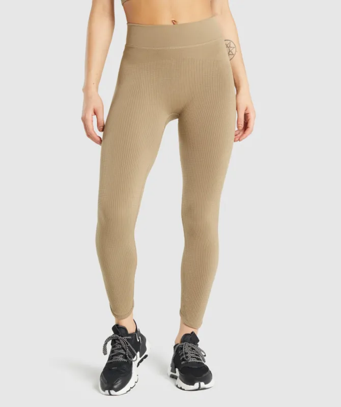 Gymshark Pause Seamless Leggings - Brown sold by Gymshark