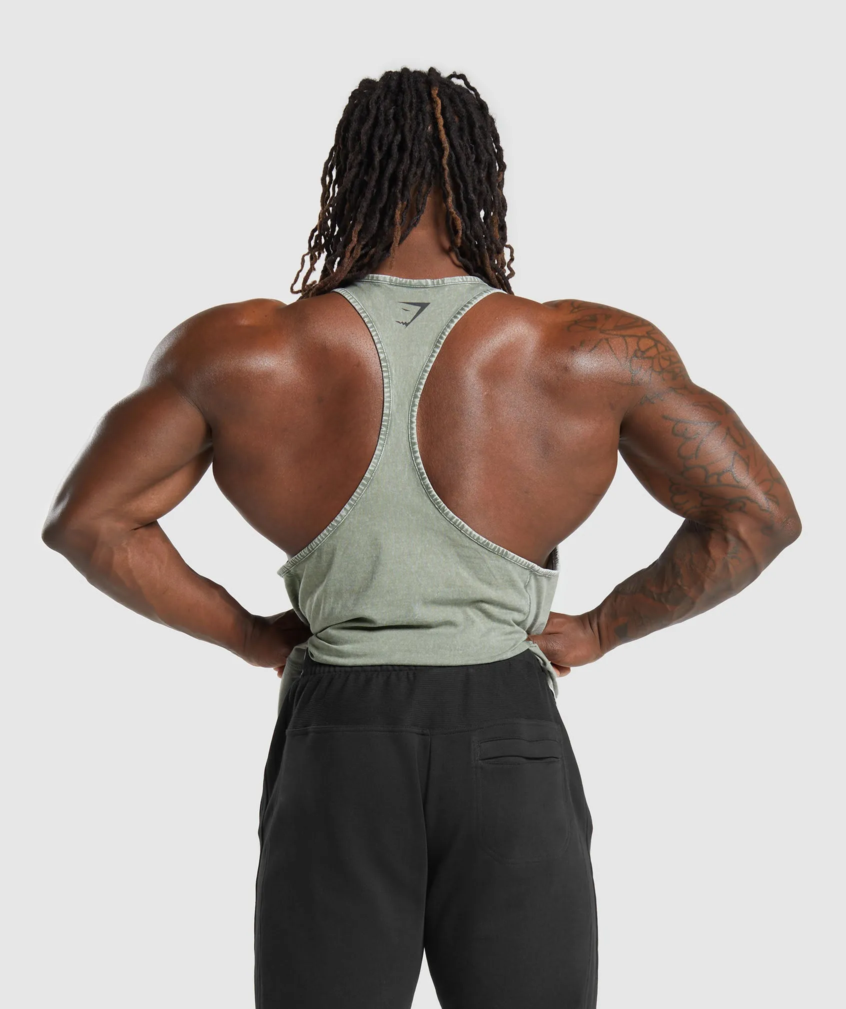 Gymshark Power Washed Stringer - Dusk Green sold by Gymshark product image thumbnail 2