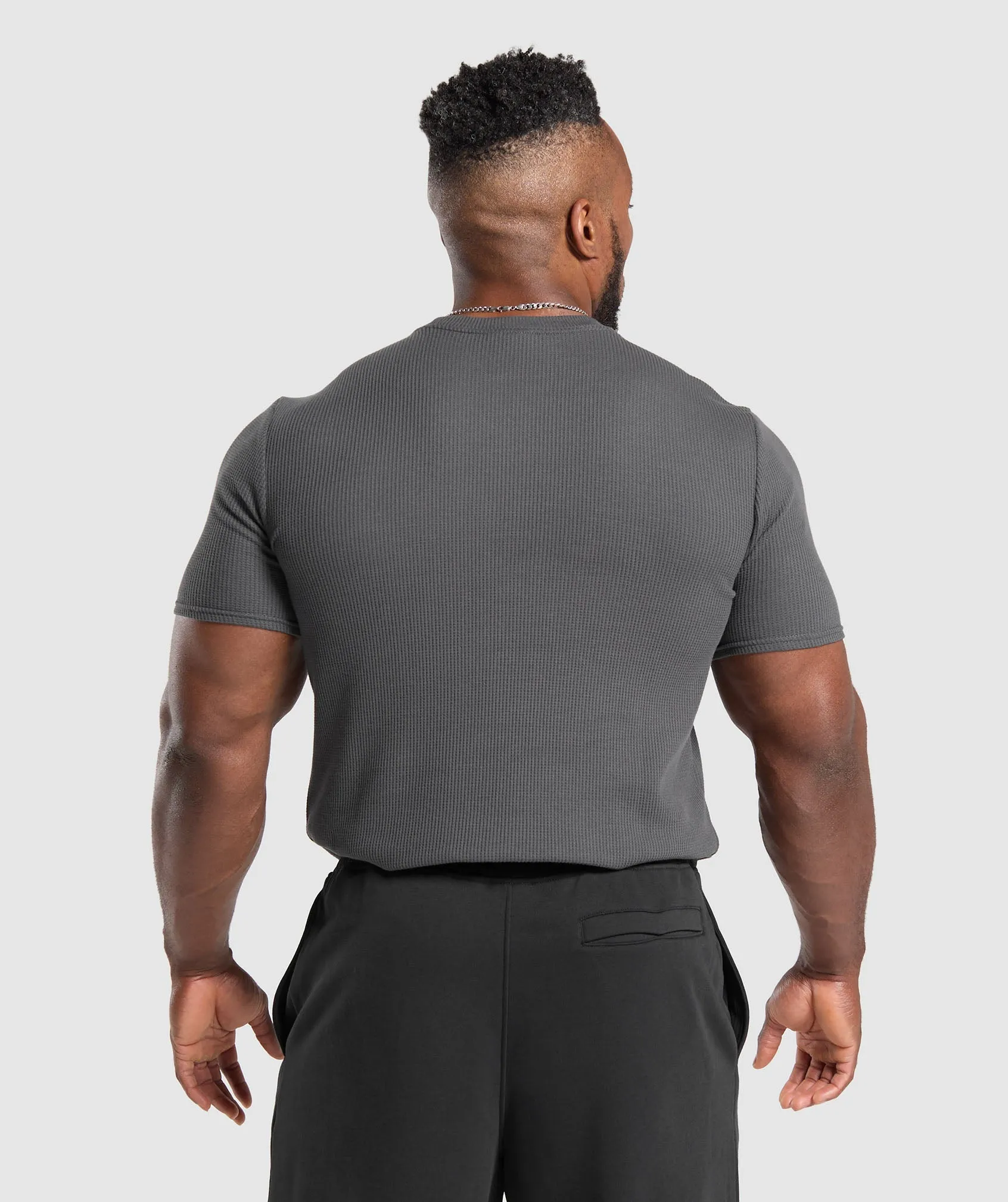Gymshark Waffle T-Shirt - Onyx Grey sold by Gymshark product image thumbnail 2