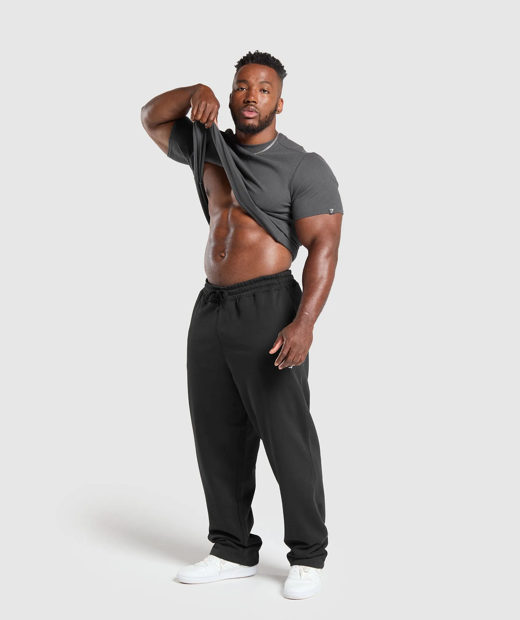 Gymshark Waffle T-Shirt - Onyx Grey sold by Gymshark product image thumbnail 4