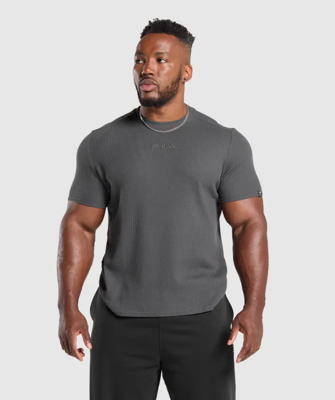 Gymshark Waffle T-Shirt - Onyx Grey made by Gymshark
