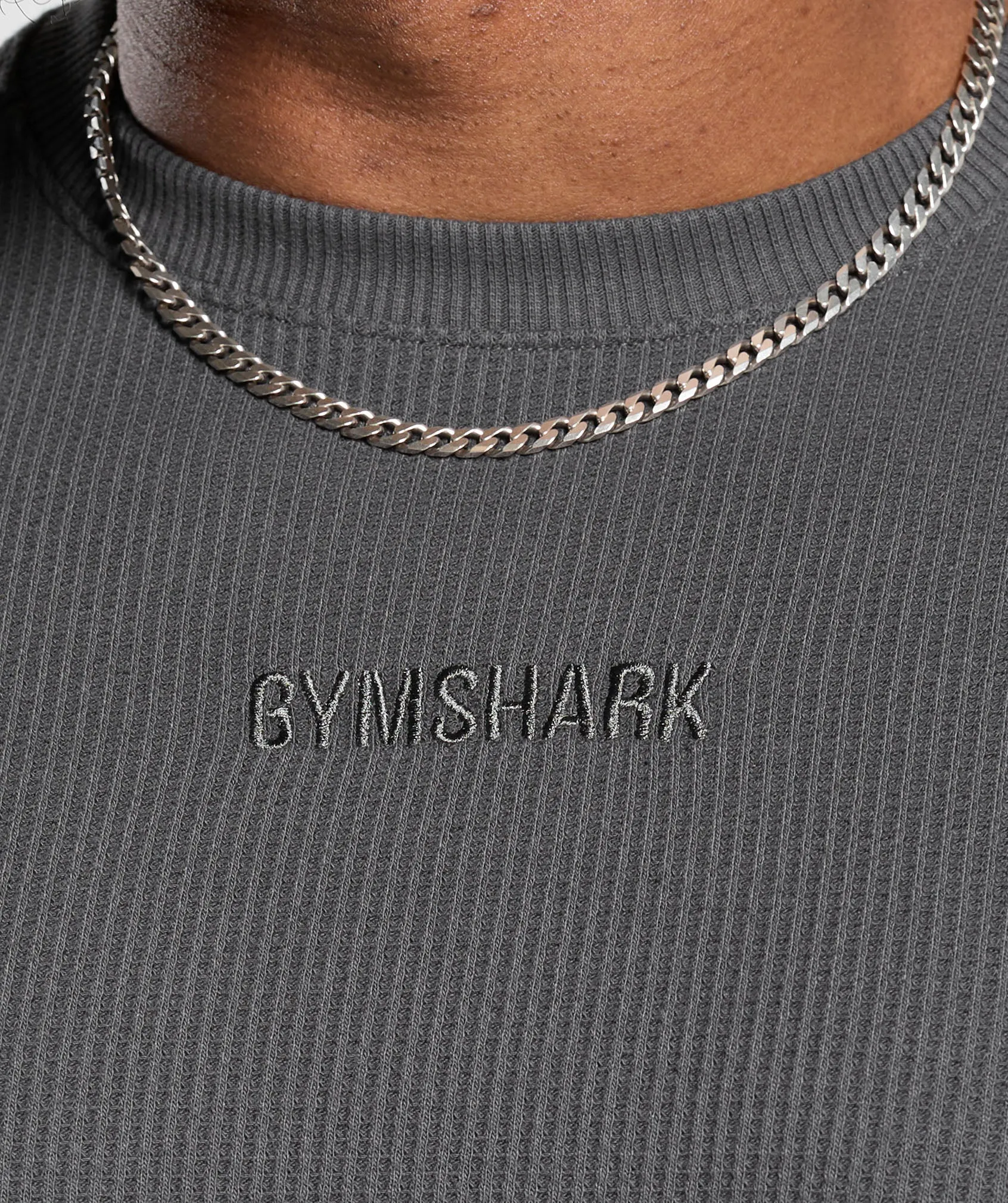 Gymshark Waffle T-Shirt - Onyx Grey sold by Gymshark product image thumbnail 5