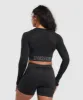 Gymshark Flex Long Sleeve Crop Top - Black sold by Gymshark