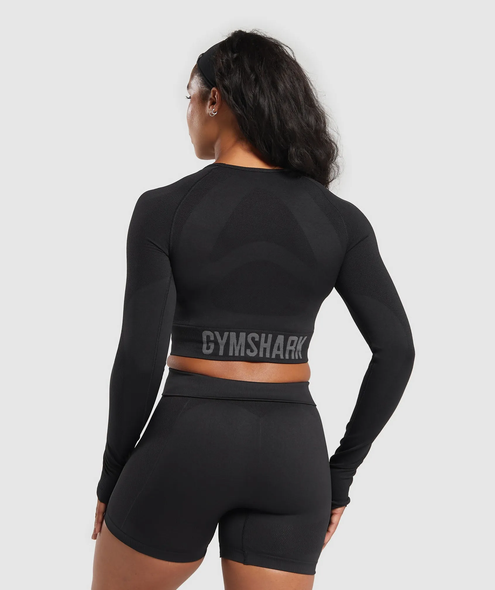 Gymshark Flex Long Sleeve Crop Top - Black sold by Gymshark product image thumbnail 2
