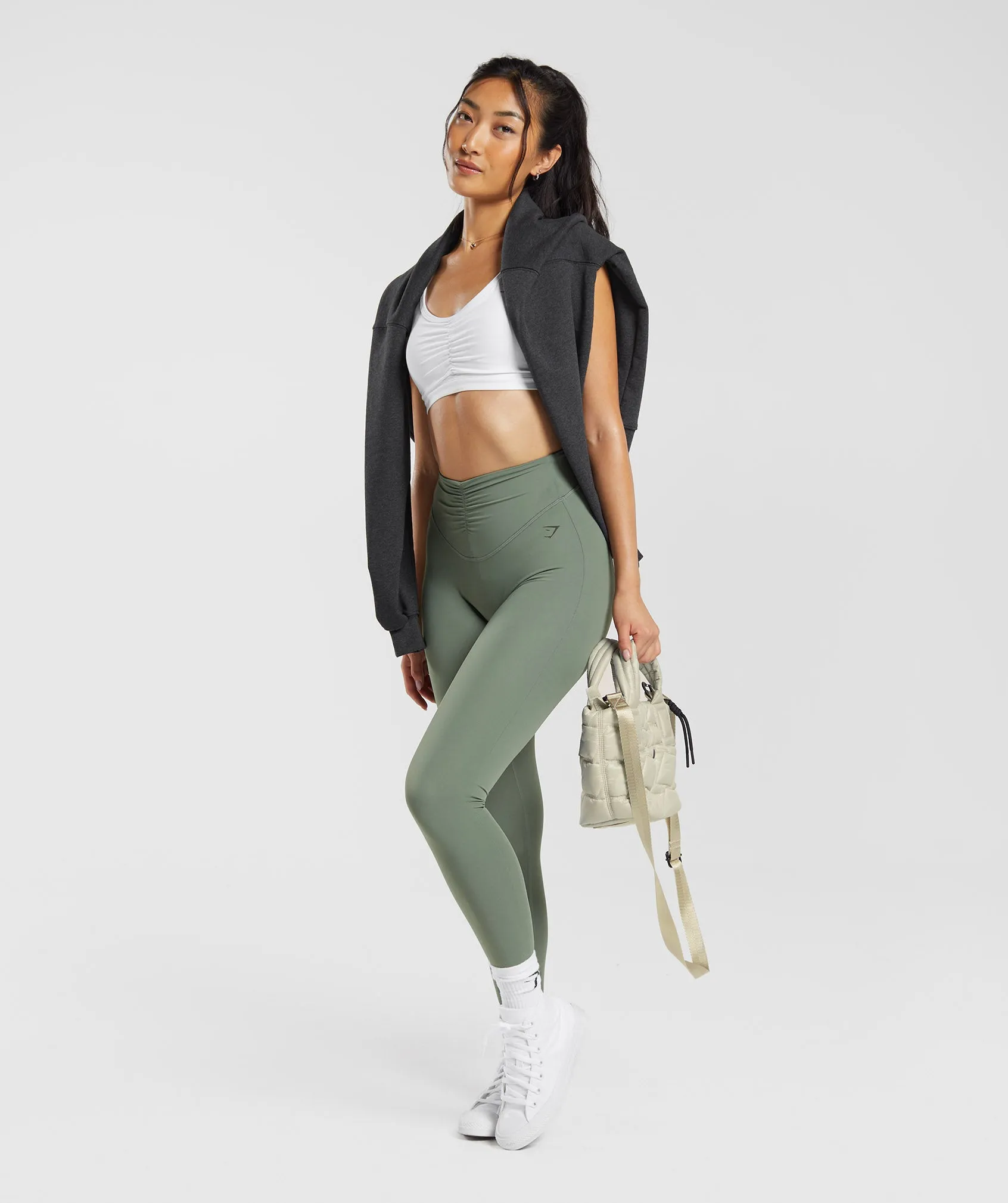 Gymshark Ruched Leggings - Dusk Green sold by Gymshark product image thumbnail 4