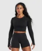 Gymshark Flex Long Sleeve Crop Top - Black sold by Gymshark