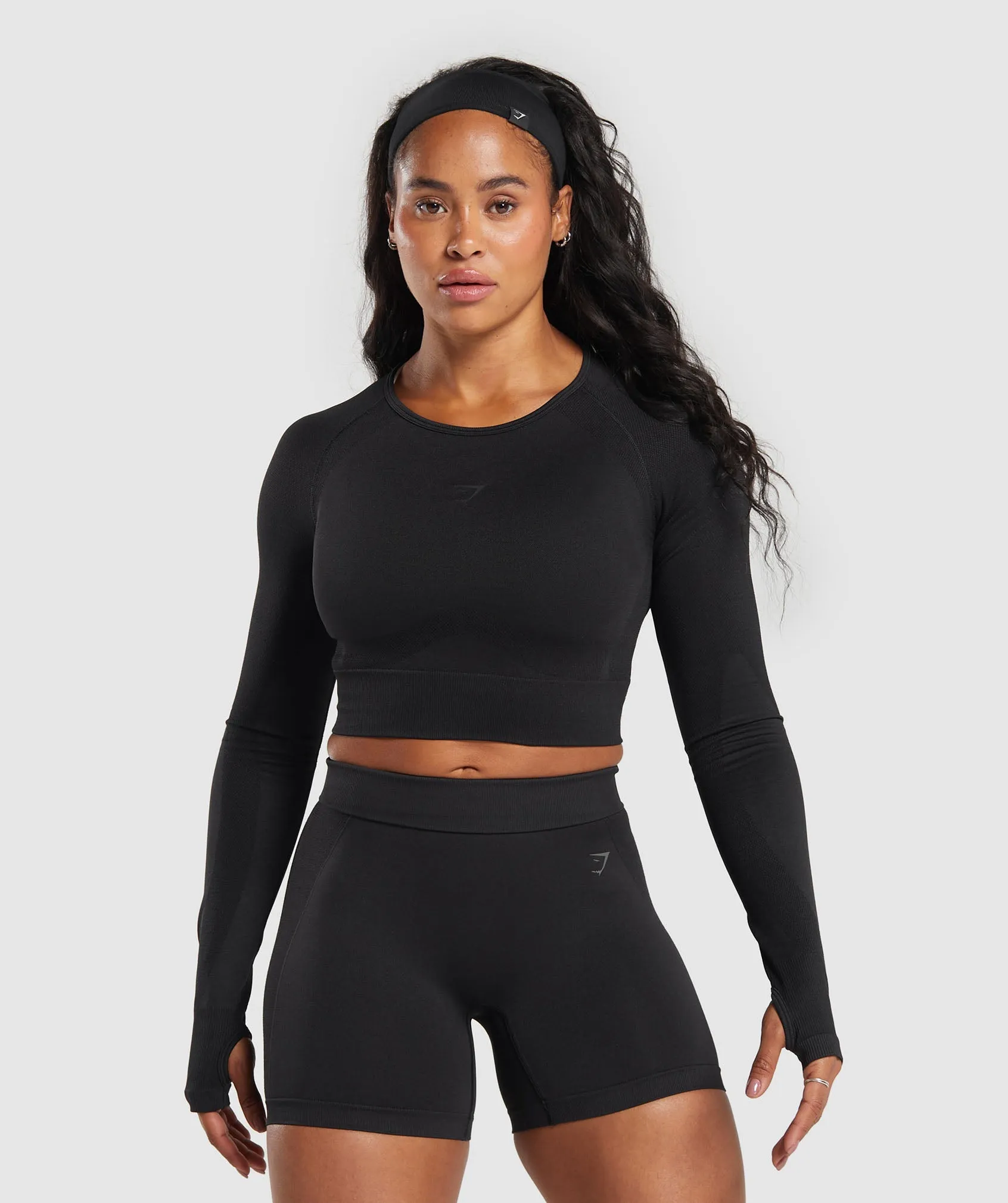 Gymshark Flex Long Sleeve Crop Top - Black sold by Gymshark