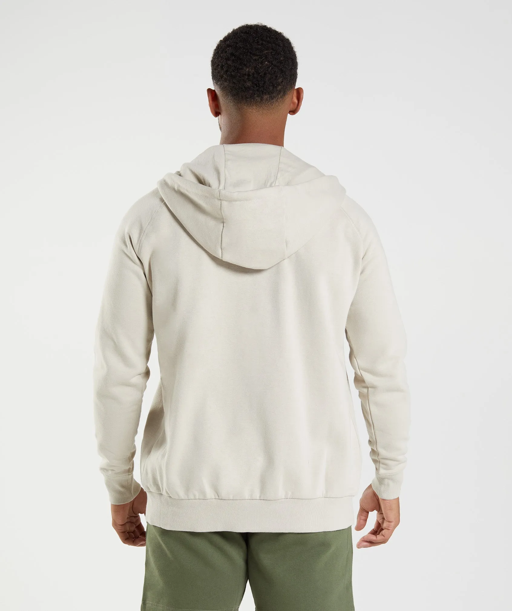 Gymshark Crest Zip Up Hoodie - Pebble Grey sold by Gymshark product image thumbnail 2
