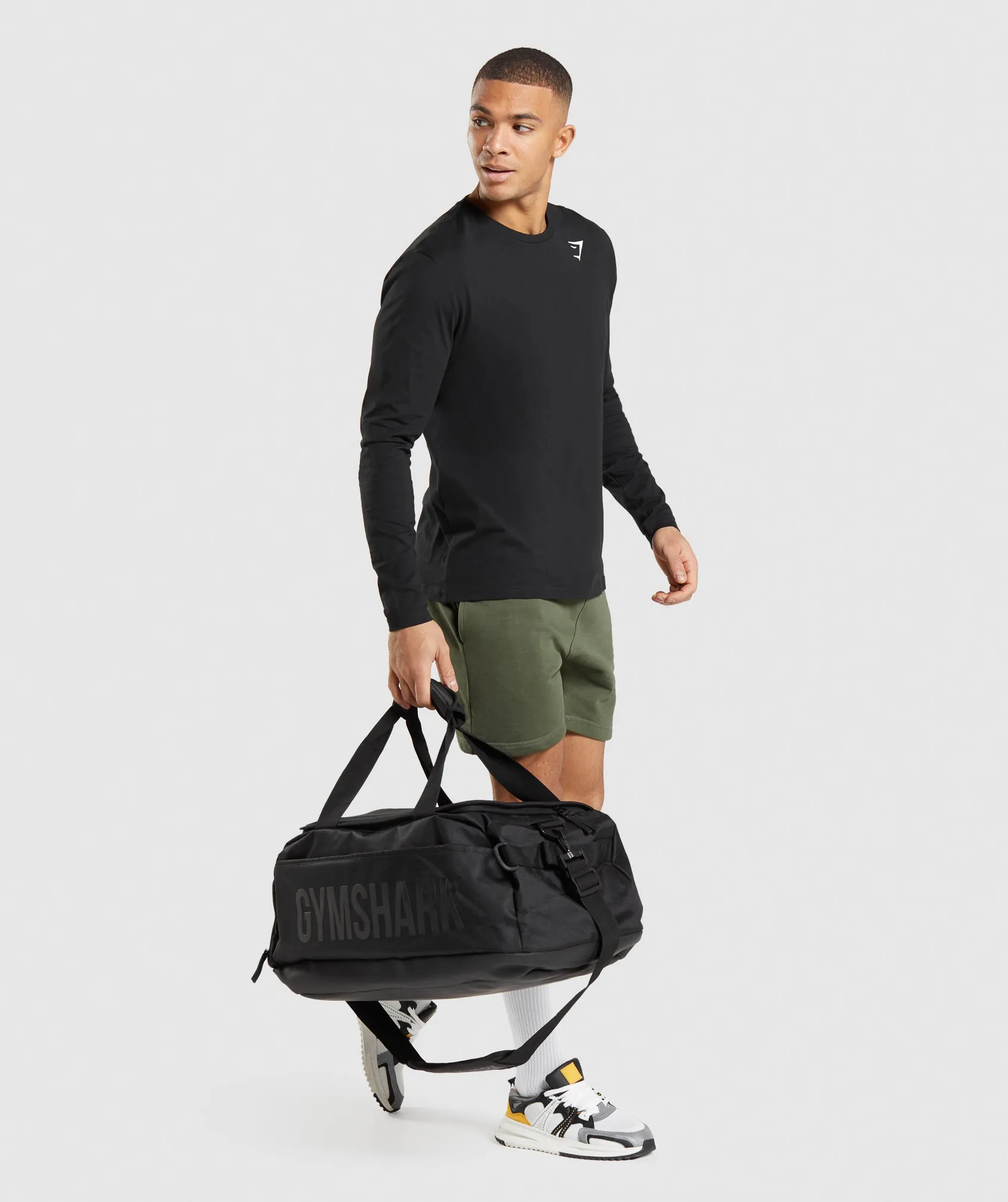 Gymshark Crest Long Sleeve T-Shirt - Black sold by Gymshark product image thumbnail 4