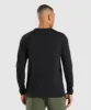Gymshark Crest Long Sleeve T-Shirt - Black sold by Gymshark