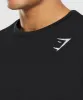 Gymshark Crest Long Sleeve T-Shirt - Black sold by Gymshark