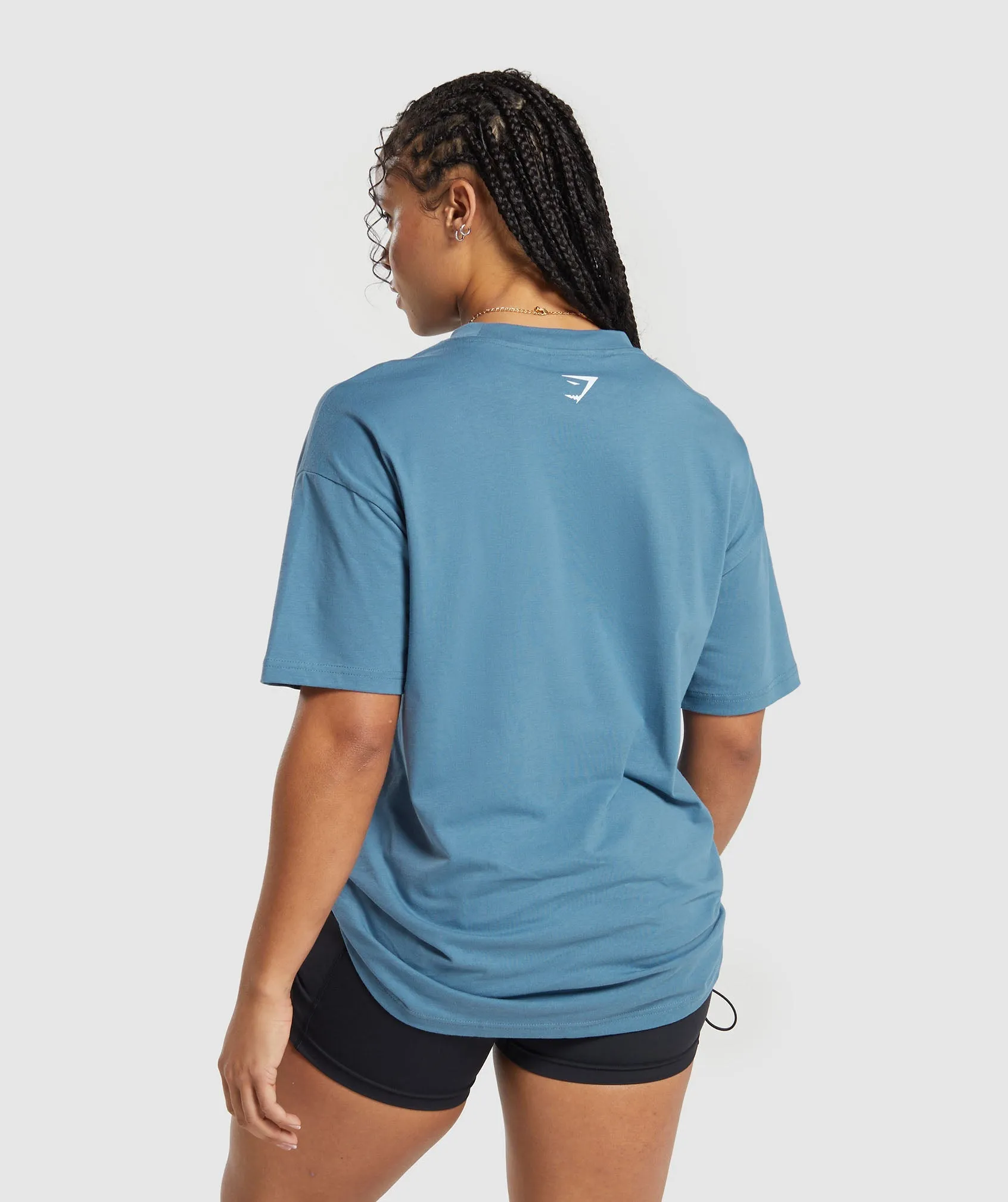 Gymshark Weightlifting Oversized T-Shirt - Faded Blue sold by Gymshark product image thumbnail 2