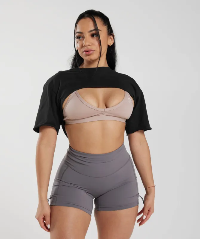 Gymshark Legacy Shrug Top - Black sold by Gymshark