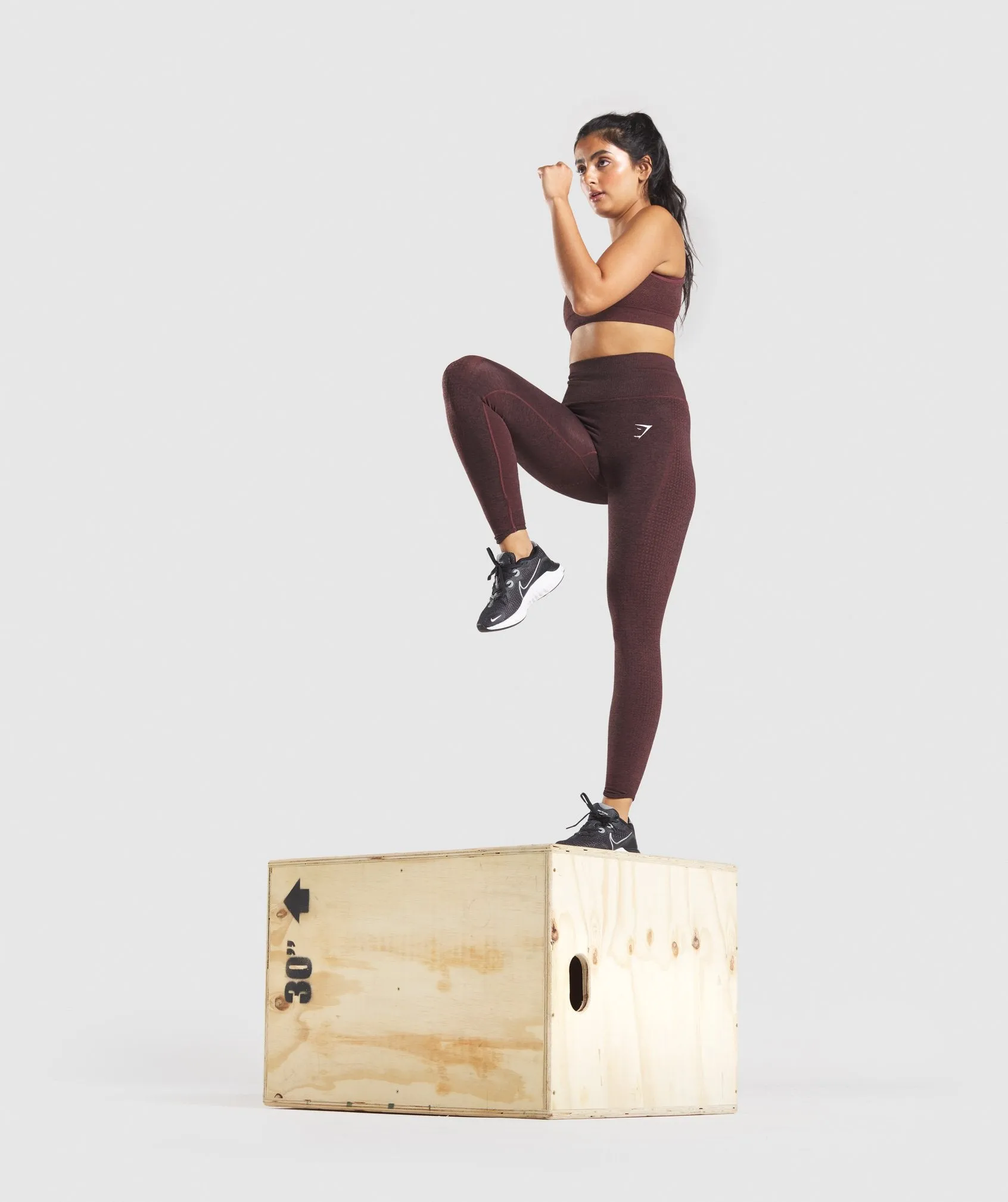 Gymshark Vital Rise Seamless Leggings - Brown Marl sold by Gymshark product image thumbnail 4