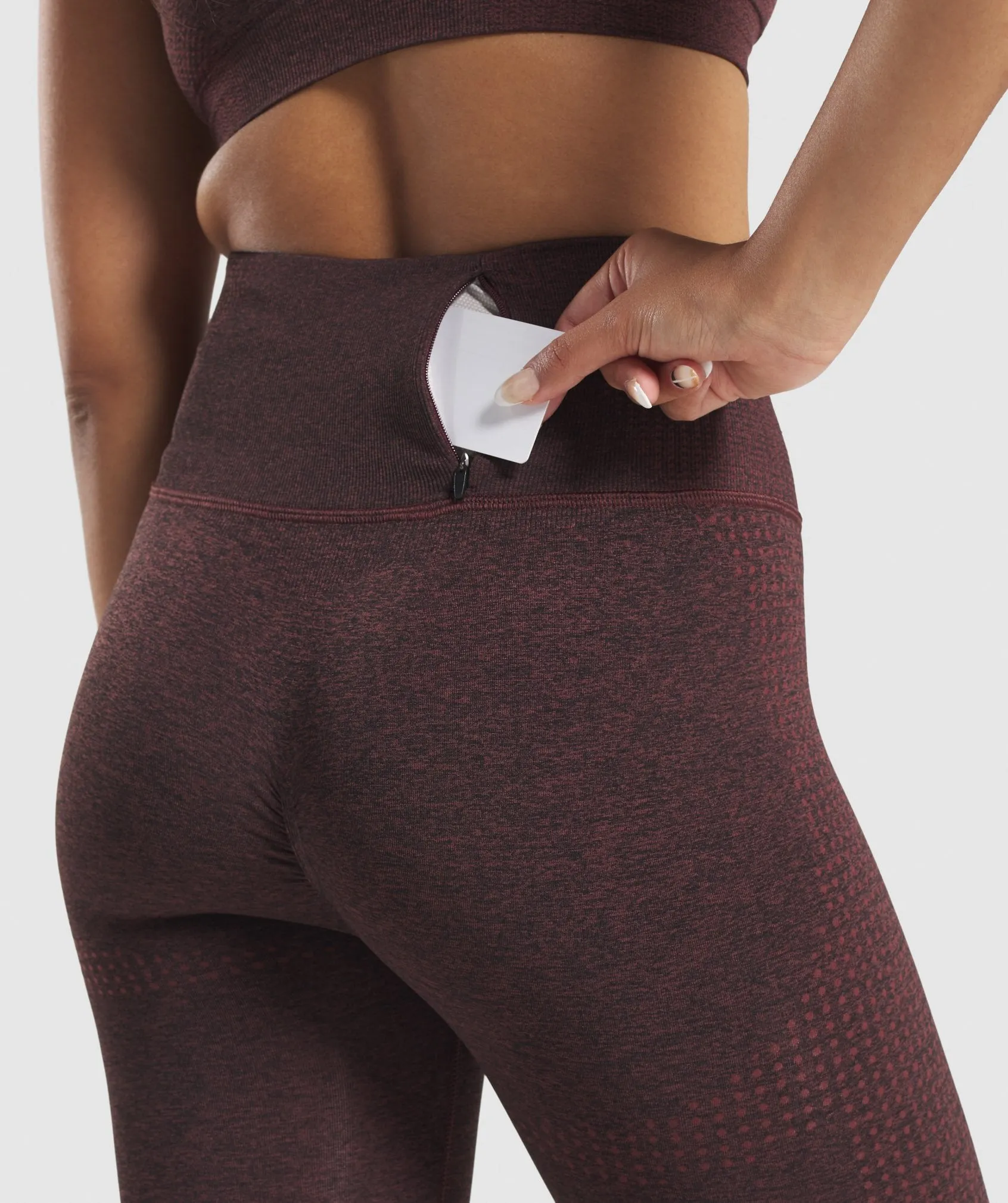 Gymshark Vital Rise Seamless Leggings - Brown Marl sold by Gymshark product image thumbnail 5