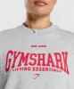 Gymshark Lifting Essentials Graphic Oversized Sweatshirt - Light Grey Core Marl sold by Gymshark