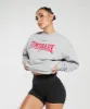 Gymshark Lifting Essentials Graphic Oversized Sweatshirt - Light Grey Core Marl sold by Gymshark