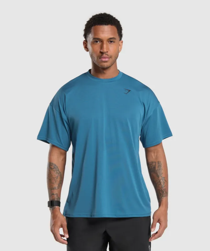 Gymshark Oversized Performance T-Shirt - Utility Blue sold by Gymshark