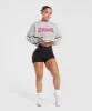 Gymshark Lifting Essentials Graphic Oversized Sweatshirt - Light Grey Core Marl sold by Gymshark
