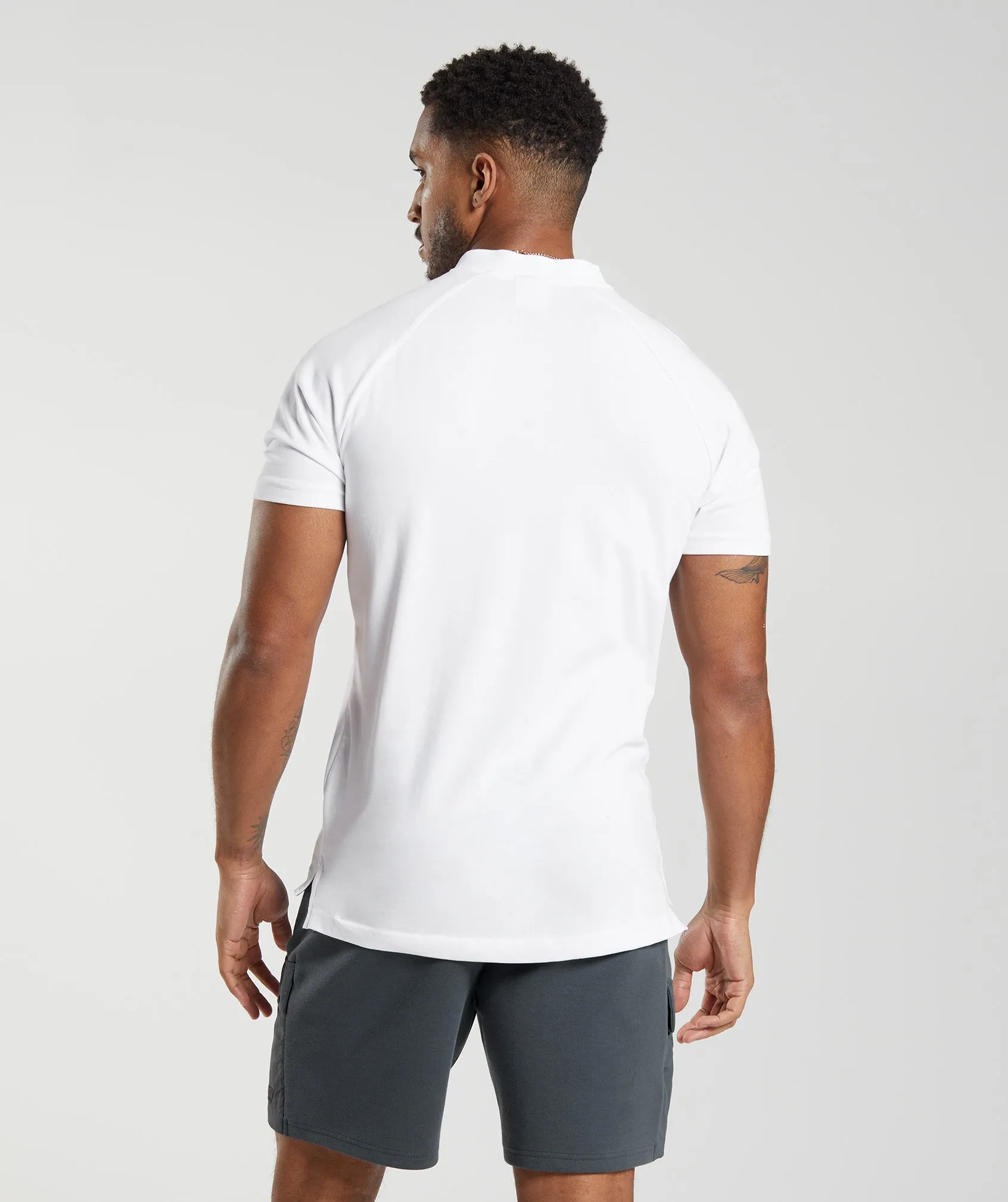 Gymshark Rest Day Commute Polo Shirt - White sold by Gymshark product image thumbnail 2