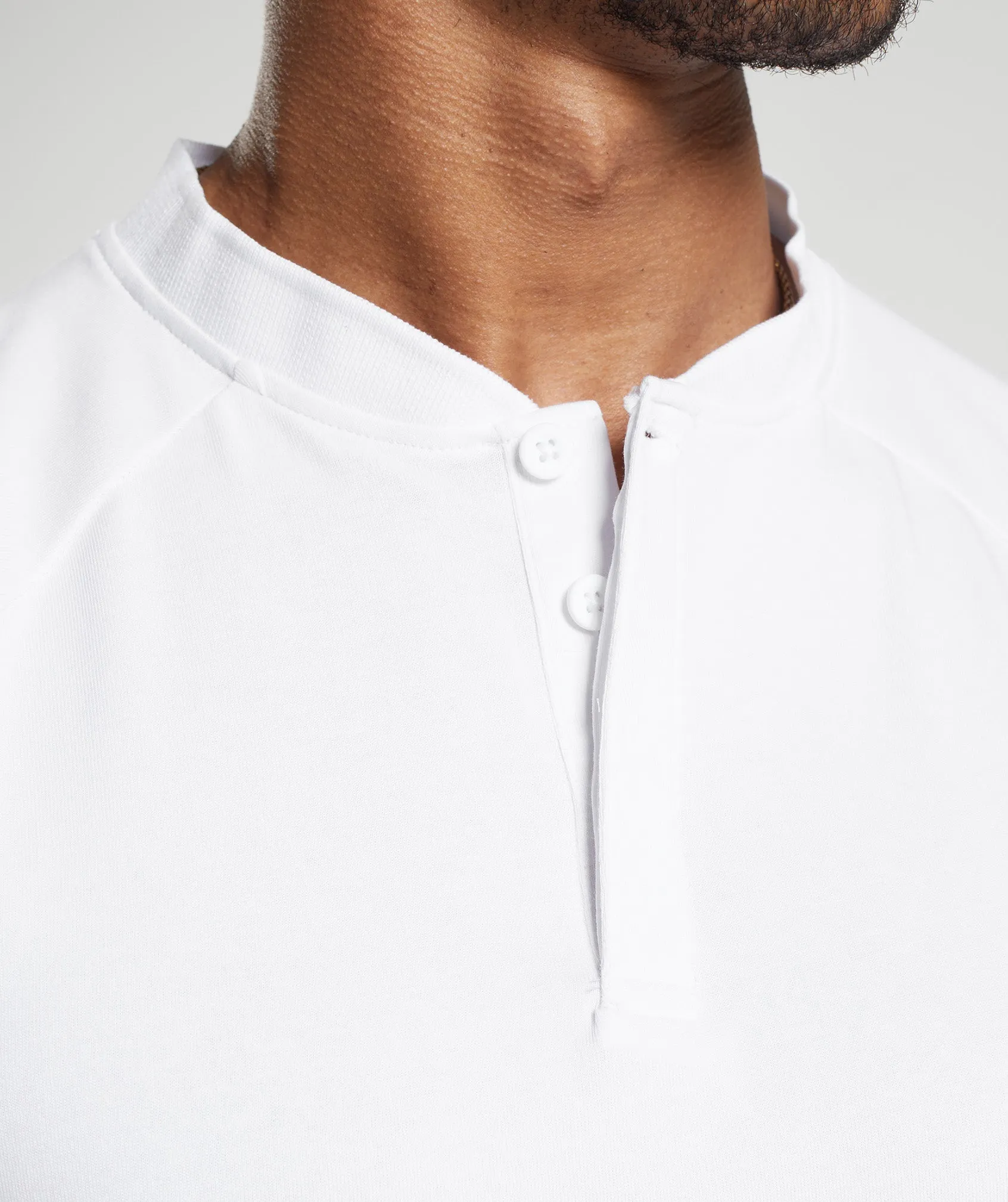 Gymshark Rest Day Commute Polo Shirt - White sold by Gymshark product image thumbnail 5